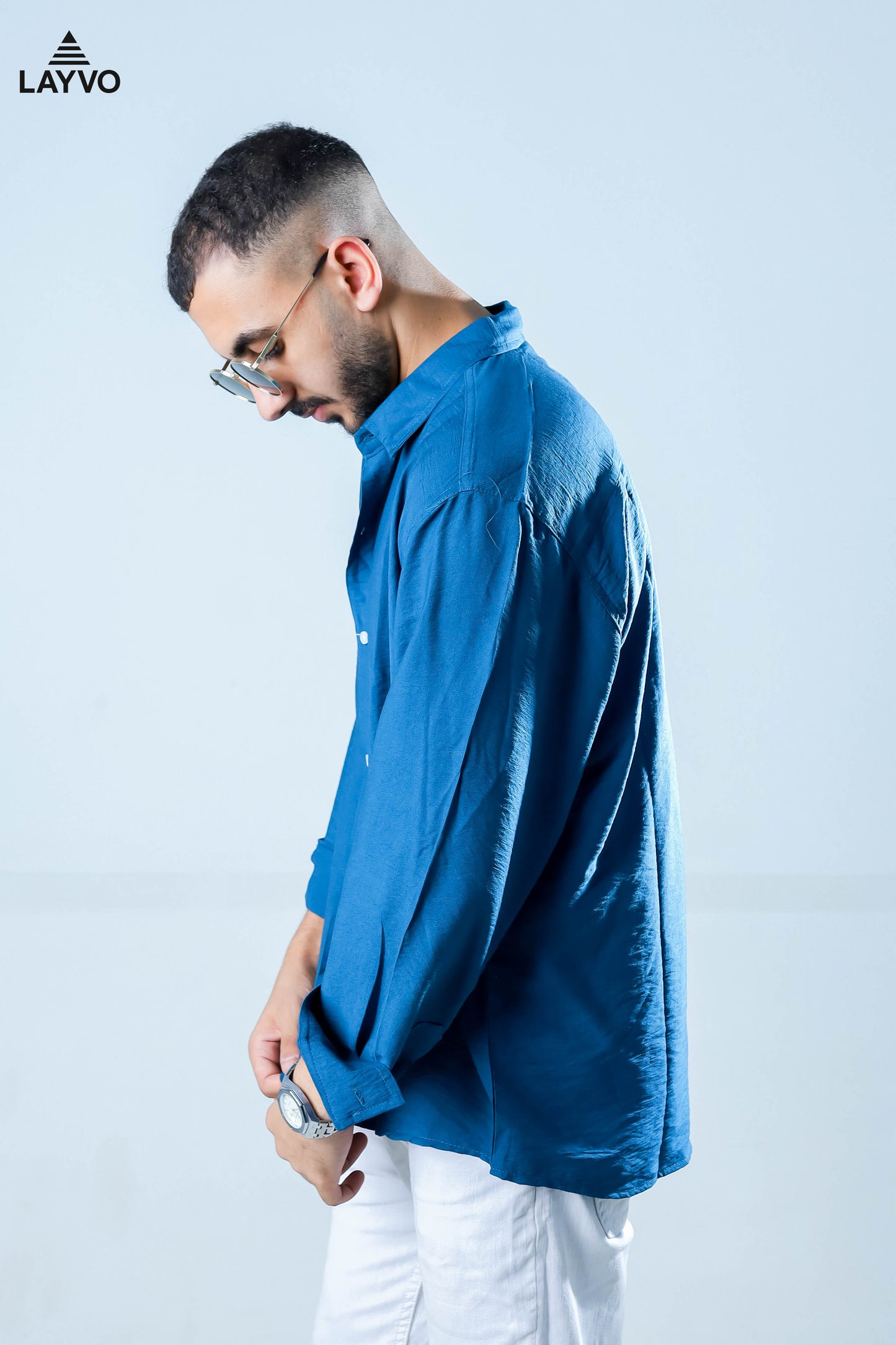 Petroleum linen shirt