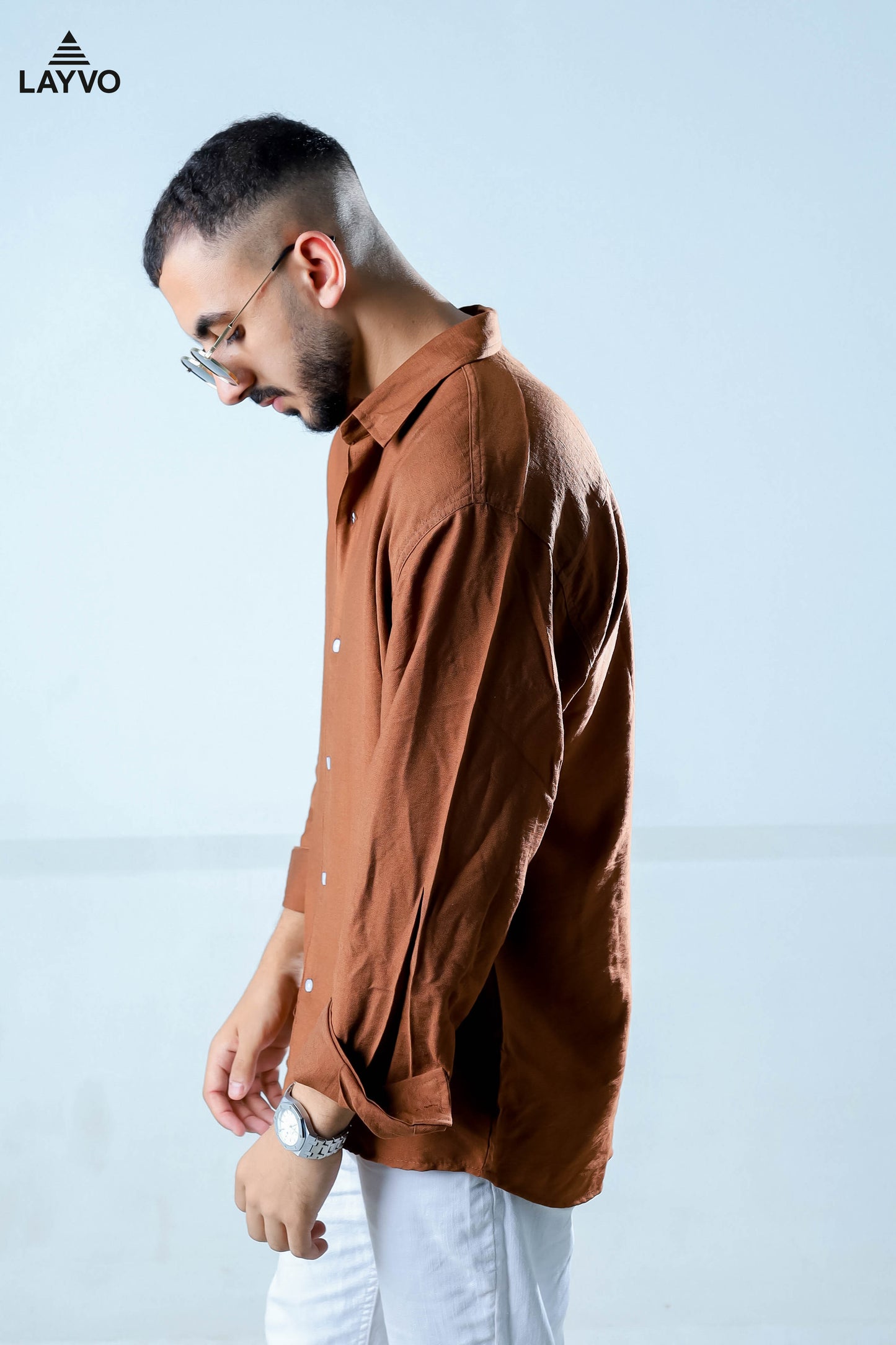 Camel linen shirt