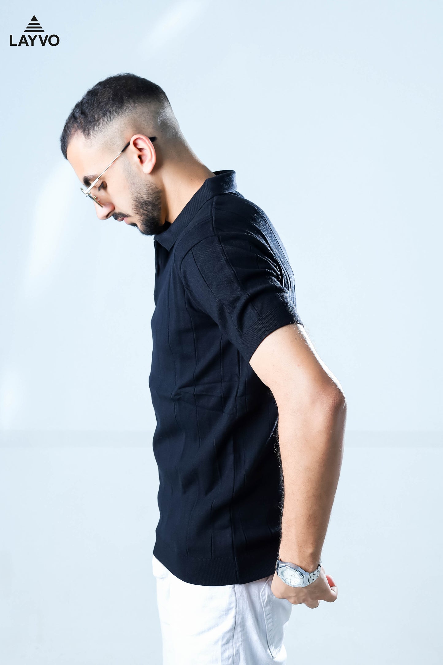 Black polo t-shirt