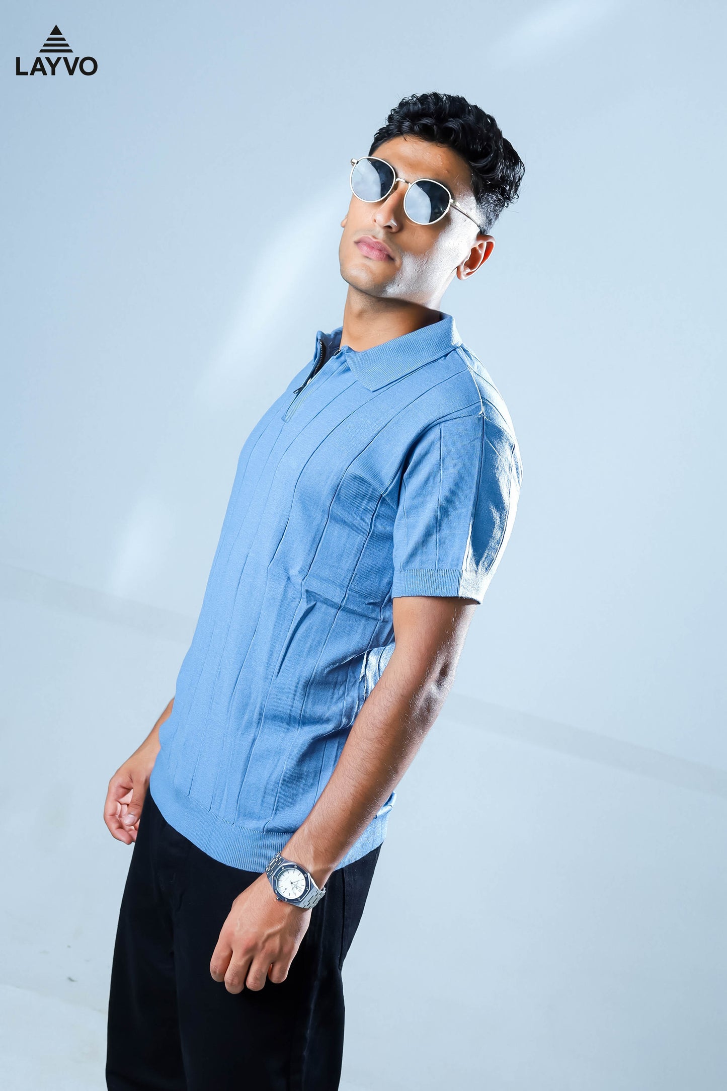 Petroleum polo t-shirt