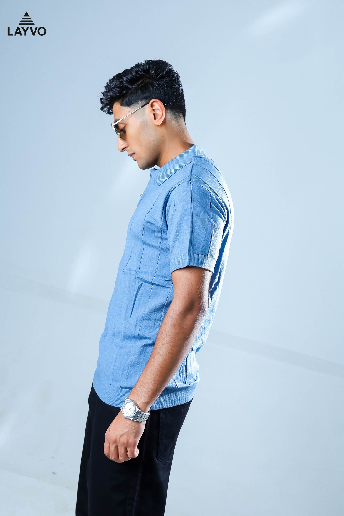 Petroleum polo t-shirt