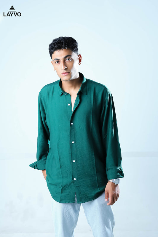 olive linen shirt