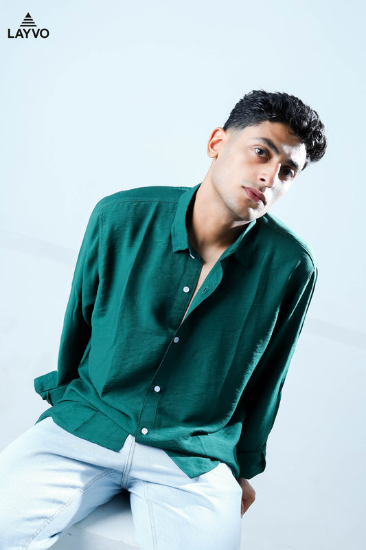 olive linen shirt