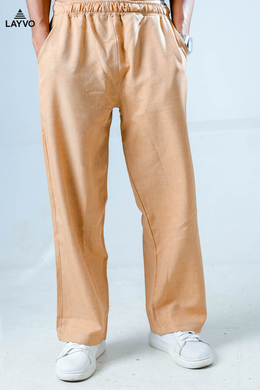 Camel linen pants