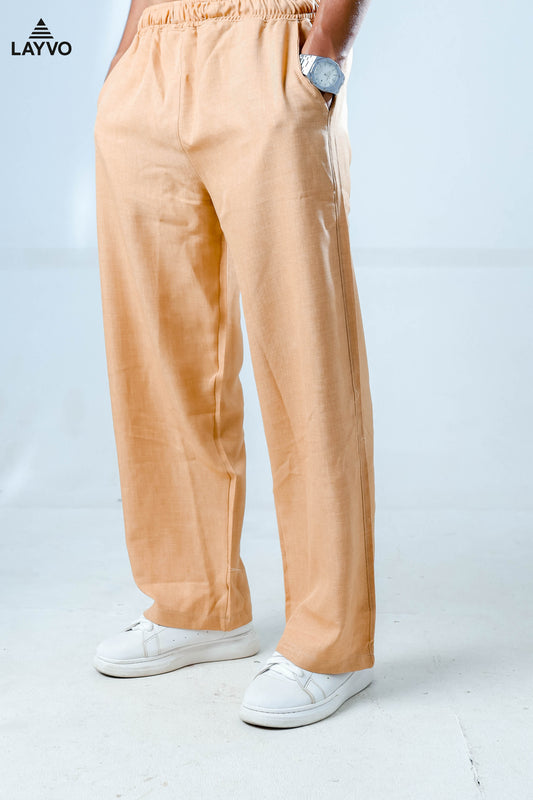 Camel linen pants
